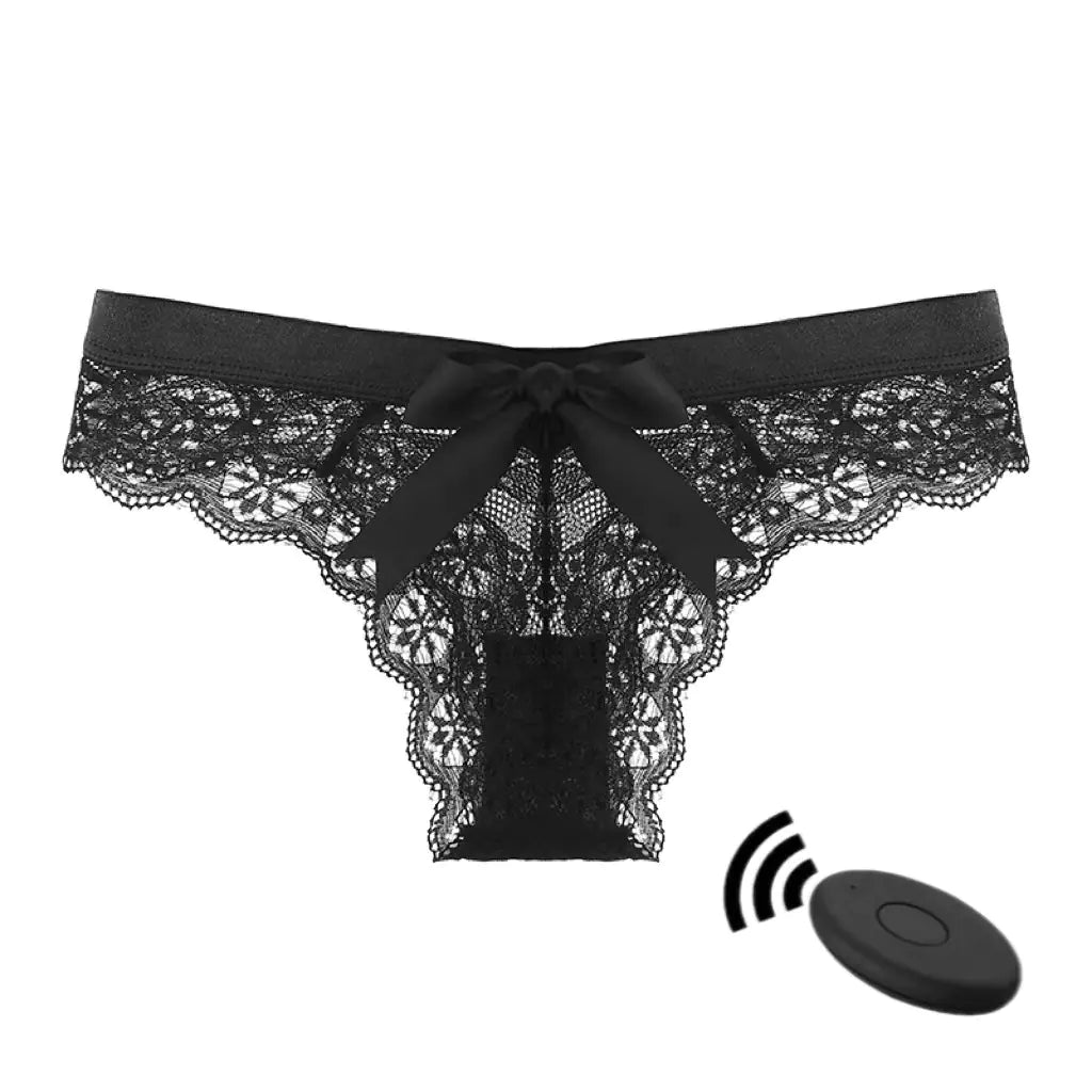 10 - Function Wireless Remote Bullet Vibrator with Lace Panties - vibeMuse