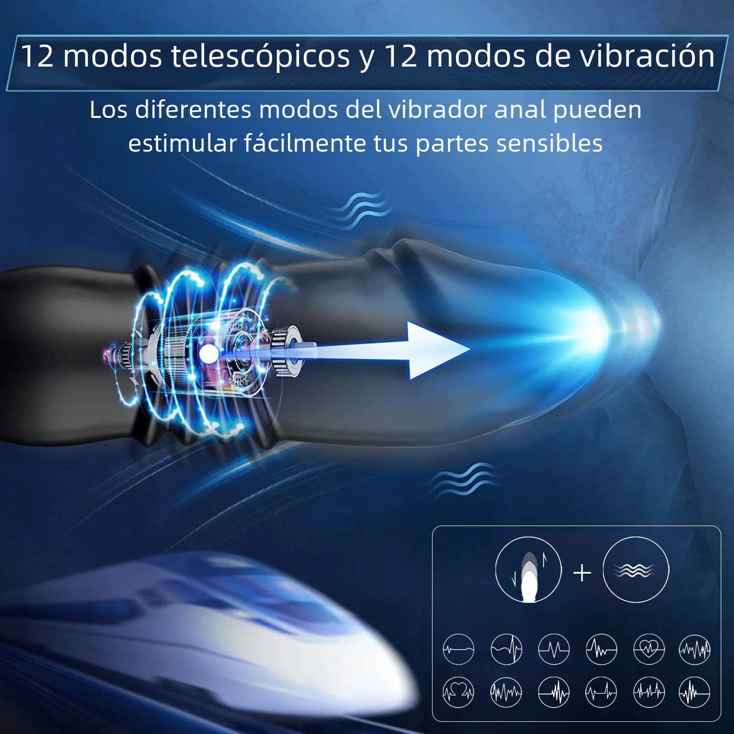 APP Dual Ring Remote Control Prostate Massager for Adults - vibeMuse
