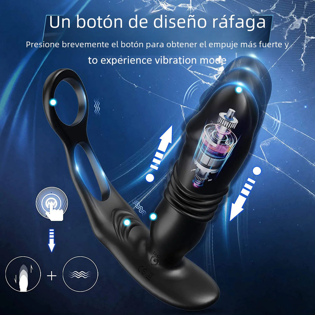 APP Dual Ring Remote Control Prostate Massager for Adults - vibeMuse