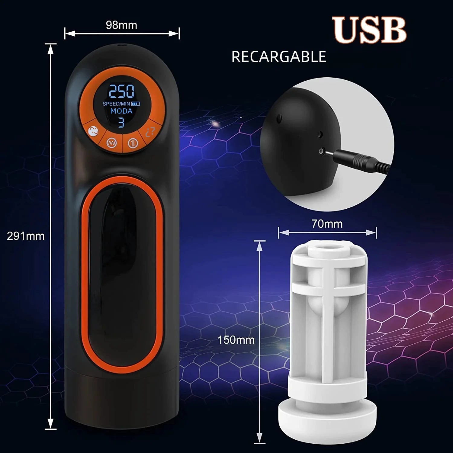 Automatic Male Masturbator Cup - Adult Pleasure Device - vibeMuse