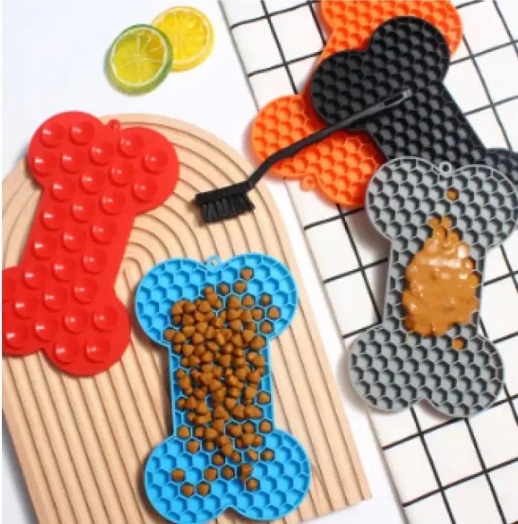 Bone Silicone Licking Dog Slow Food Mat - vibeMuse