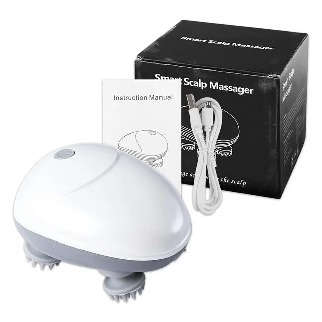Electric Scalp Massager with Kneading Therapy Vibrator - vibeMuse
