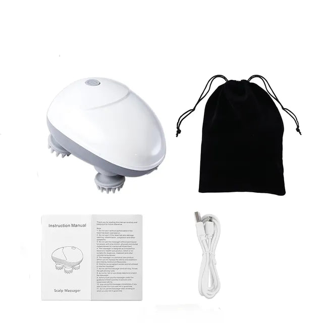 Electric Scalp Massager with Kneading Therapy Vibrator - vibeMuse