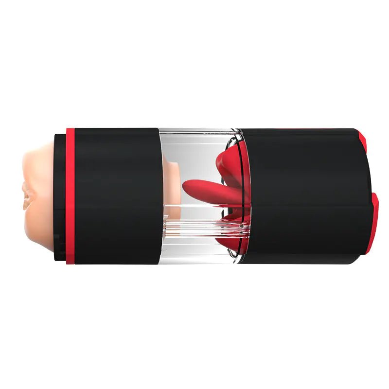 Electric Tongue Vibrating Male Masturbator Cup - vibeMuse
