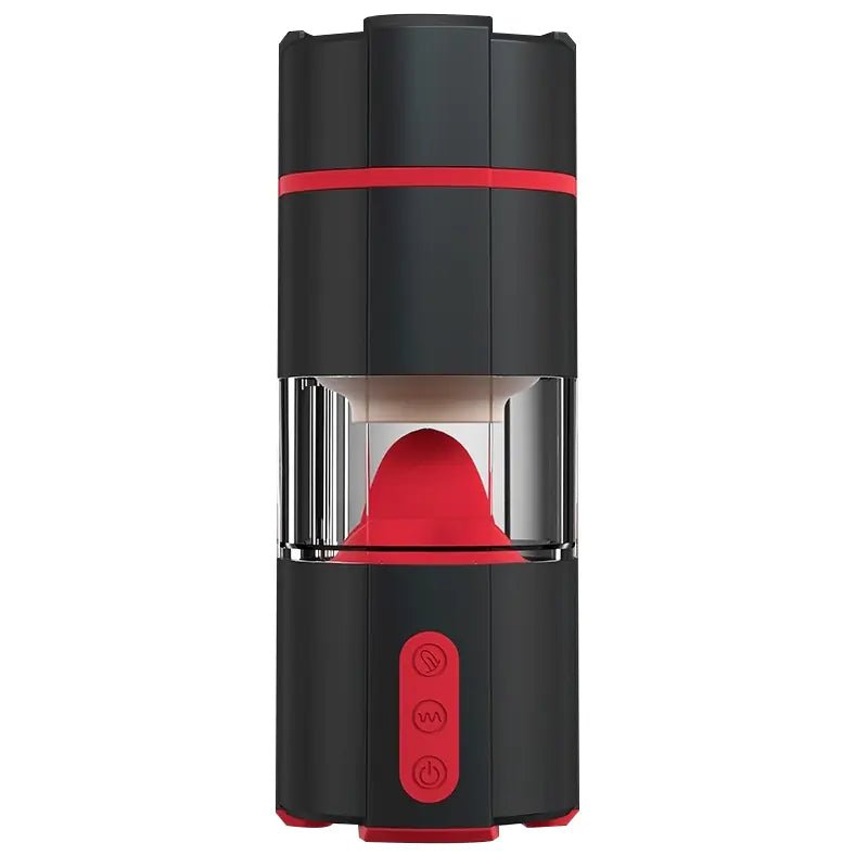 Electric Tongue Vibrating Male Masturbator Cup - vibeMuse