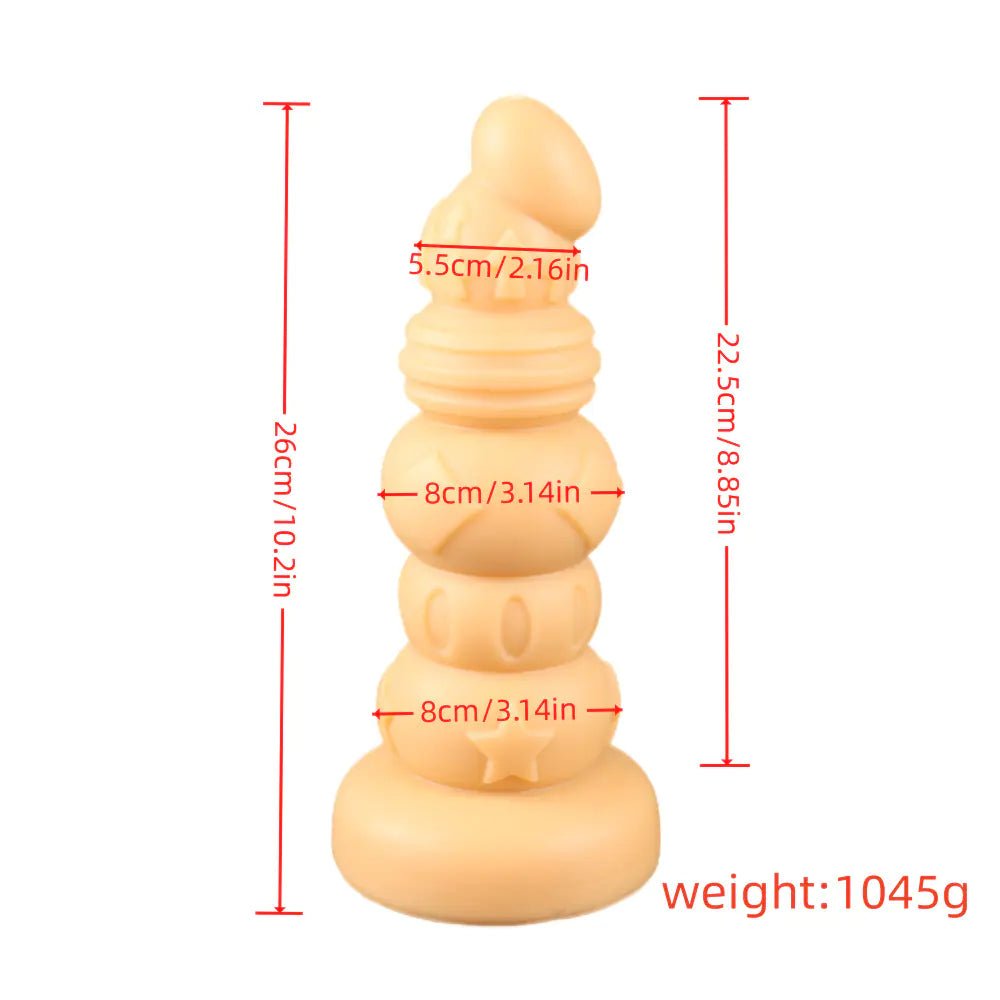 Extra Large Anal Plug with Beads for Couples - vibeMuse