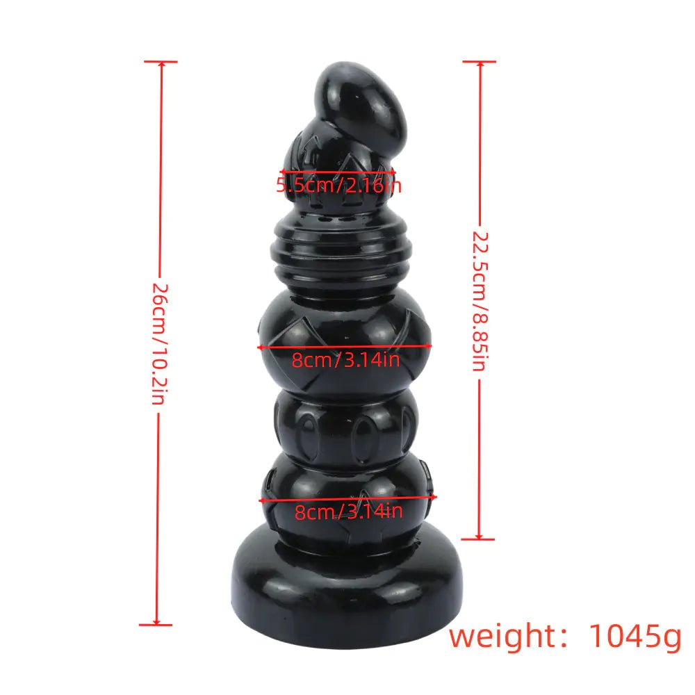 Extra Large Anal Plug with Beads for Couples - vibeMuse