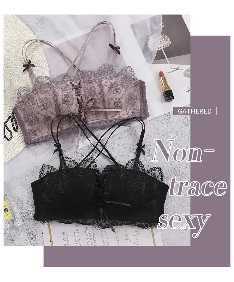 Lavender Lace Bra for Women - Plus Size Sexy Lingerie - vibeMuse