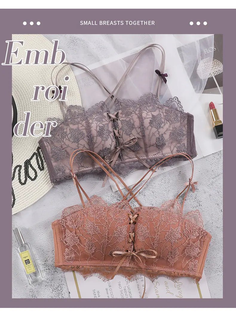 Lavender Lace Bra for Women - Plus Size Sexy Lingerie - vibeMuse