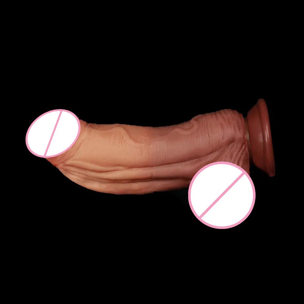 Liquid Silicone Realistic Dildo Manual Vibrator for Women - vibeMuse