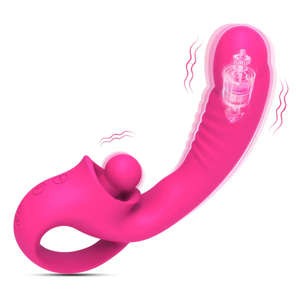 "New 10 - Speed Dual Motor Vibrating Licking Toy for Women" - vibeMuse