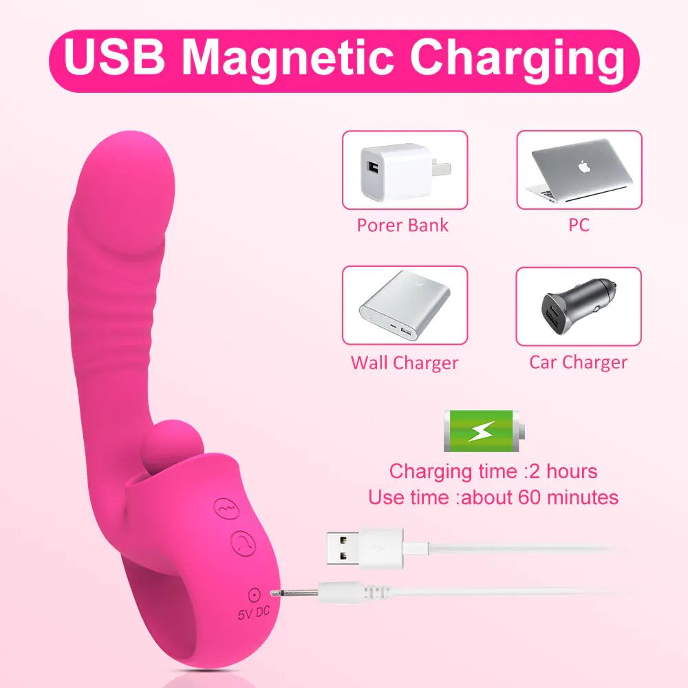 "New 10 - Speed Dual Motor Vibrating Licking Toy for Women" - vibeMuse