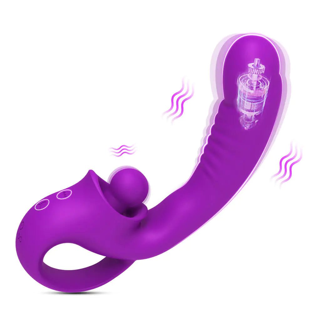 "New 10 - Speed Dual Motor Vibrating Licking Toy for Women" - vibeMuse