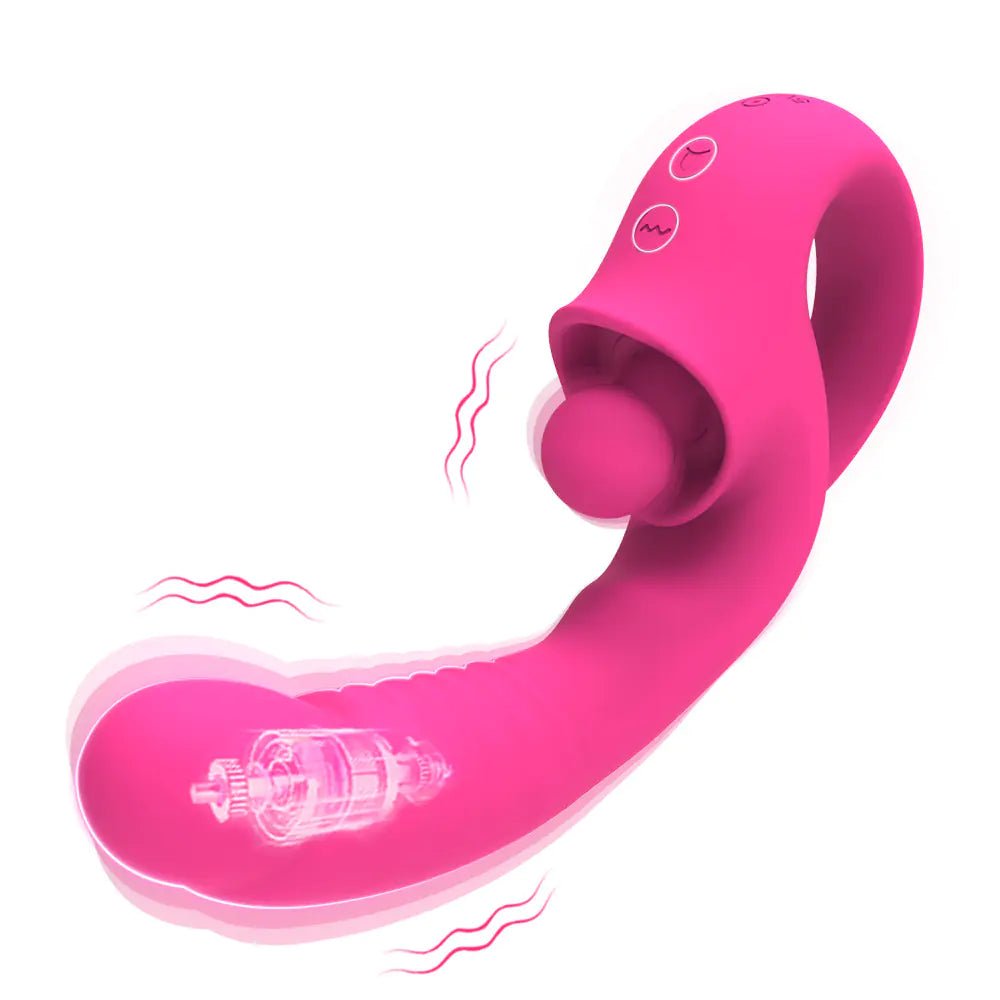 "New 10 - Speed Dual Motor Vibrating Licking Toy for Women" - vibeMuse