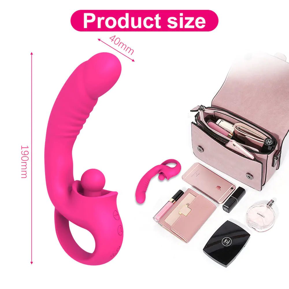 "New 10 - Speed Dual Motor Vibrating Licking Toy for Women" - vibeMuse