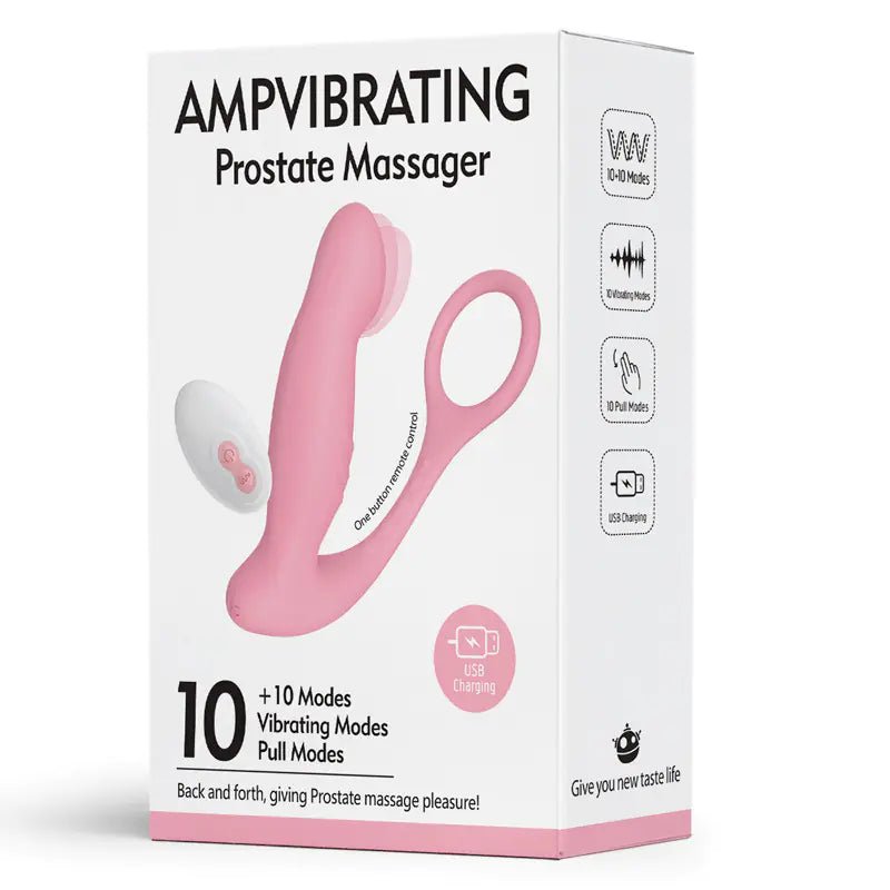 "Prostate Massager with Vibrating Cock Ring and Remote" - vibeMuse