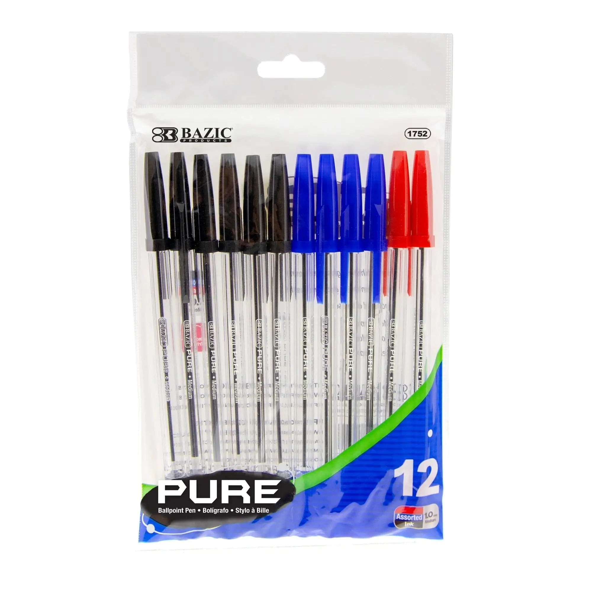 Pure Assorted Color Pens (12/Pack) - vibeMuse