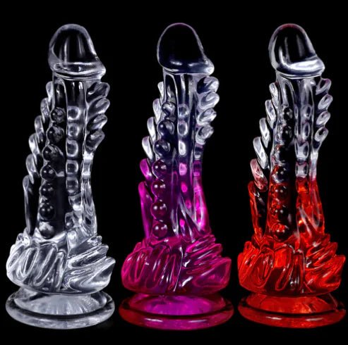 Realistic Clear Monster Dildo with Suction Cup (One Piece) - vibeMuse