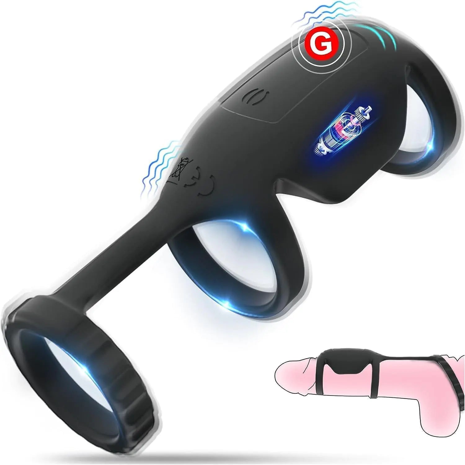 Rechargeable Waterproof Couples Vibrating Ring with App - vibeMuse