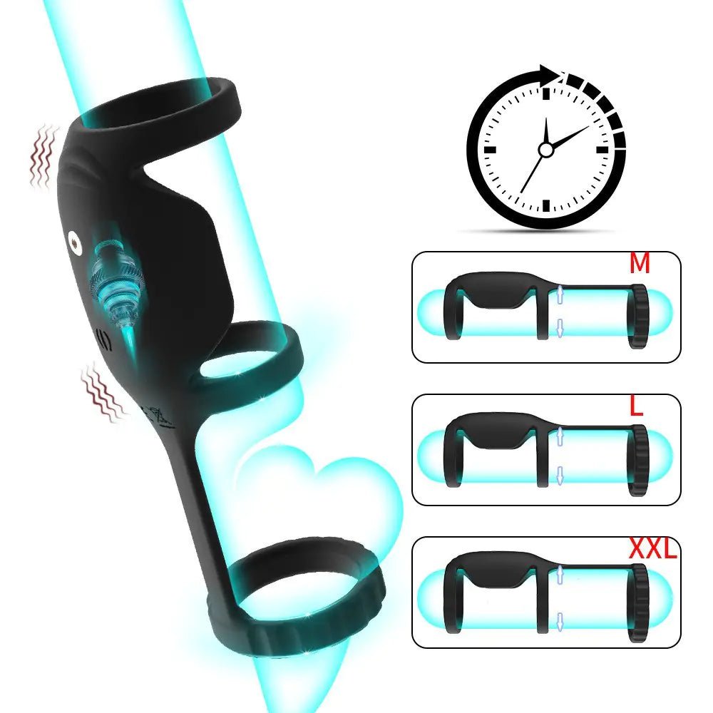 Rechargeable Waterproof Couples Vibrating Ring with App - vibeMuse