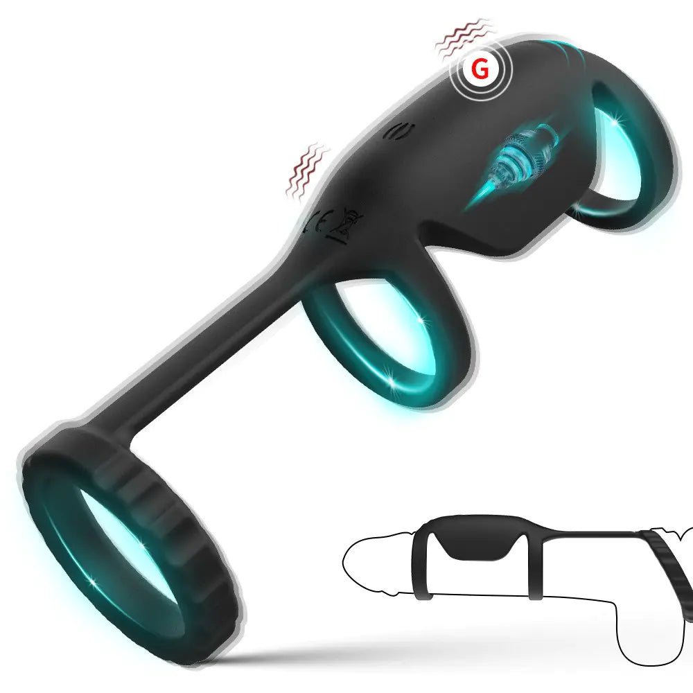 Rechargeable Waterproof Couples Vibrating Ring with App - vibeMuse