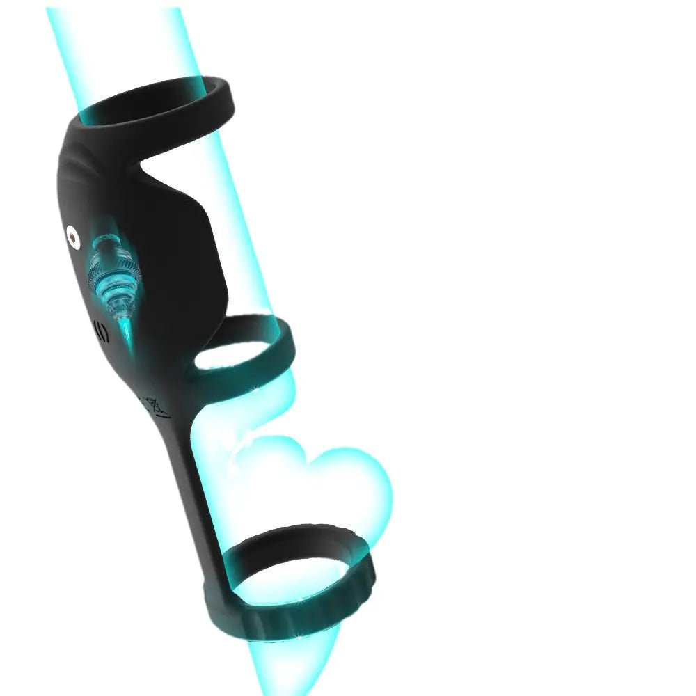 Rechargeable Waterproof Couples Vibrating Ring with App - vibeMuse