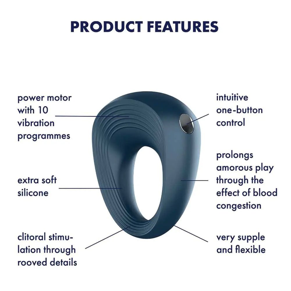 Satisfyer Power Ring Vibrating Cock Ring for Men - vibeMuse