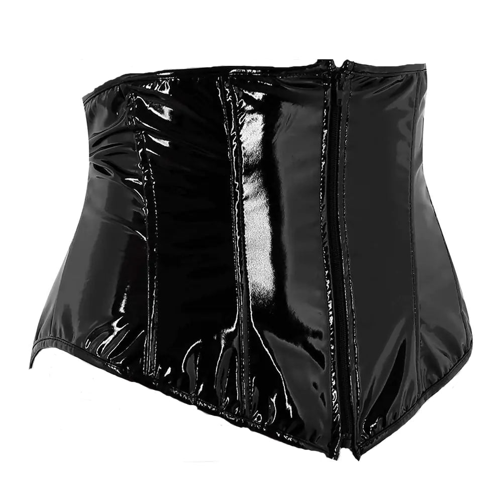 Sexy Short PU Leather Waist Clip Corset for Women - vibeMuse