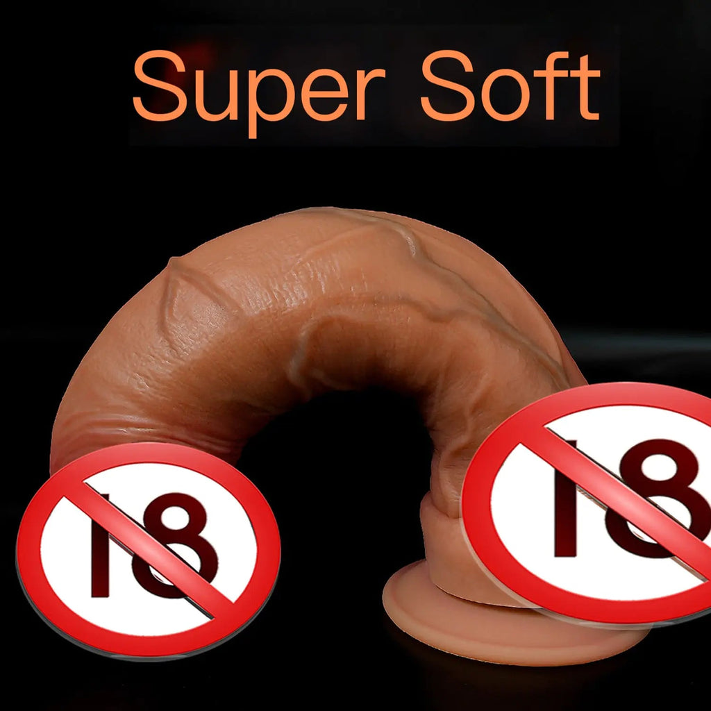 Soft Black Realistic Dildo for Female Pleasure - vibeMuse