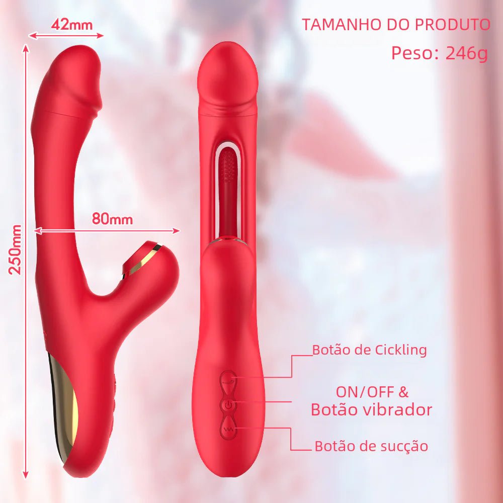 Third Generation Adult Female Vibrator with Suction - vibeMuse
