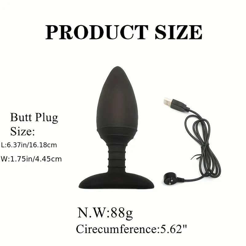 USB Rechargeable Heated Vibrating Anal Plug for Women - vibeMuse