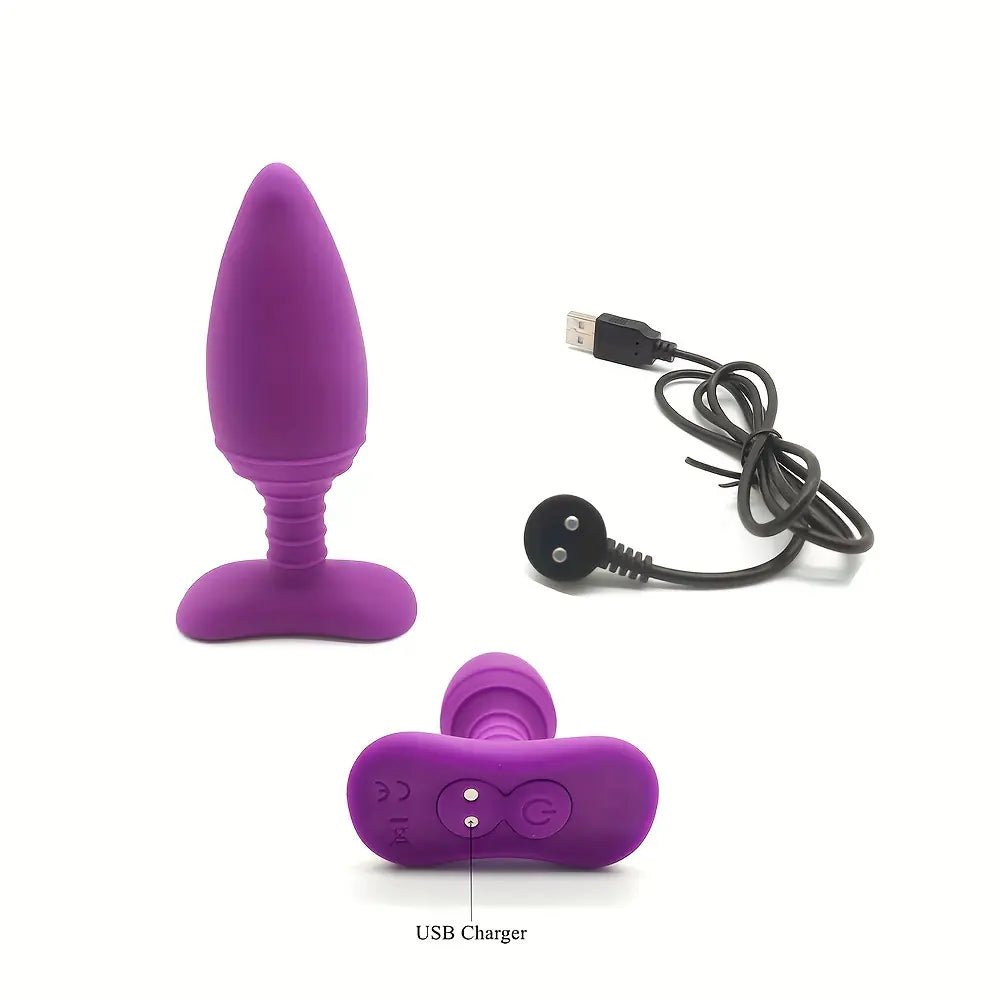 USB Rechargeable Heated Vibrating Anal Plug for Women - vibeMuse