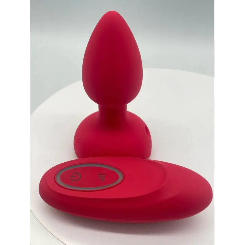 Vibrating Rose Touch Anal Plug with Light and Egg - vibeMuse