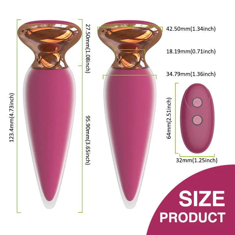 Vibrating Silicone Anal Plug for G - Spot Stimulation - vibeMuse